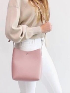 Samara Anthropology Women’s Crossbody Bucket Bag - Blush Peony Pink